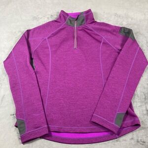 Moose jaw mountaineering women's quarter zip sweatshirt, size medium preowned